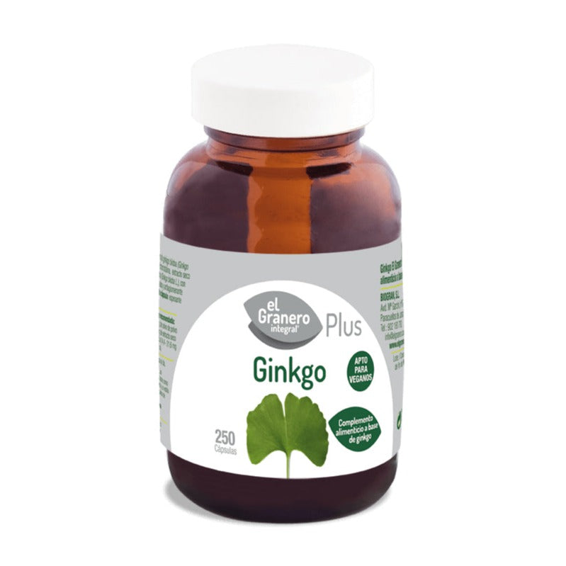 Ginkgo - 250 Cápsulas. El Granero Integral. Herbolario Salud Mediterranea