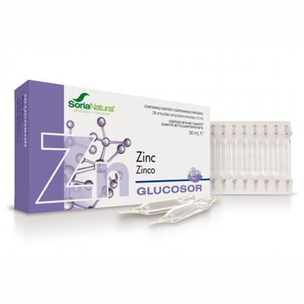 Glucosor Zinc - 28 Ampollas. Soria Natural. Herbolario Salud Medigterranea