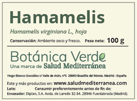 Hamamelis en hoja. Planta en bolsa - 100 gr. Botánica Verde