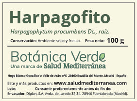Harpagofito en raíz. Planta en bolsa - 100 gr. Botánica Verde