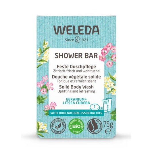 Jabón de ducha sólido Refrescante BIO - 75 g. Weleda. Herbolario Salud Mediterranea