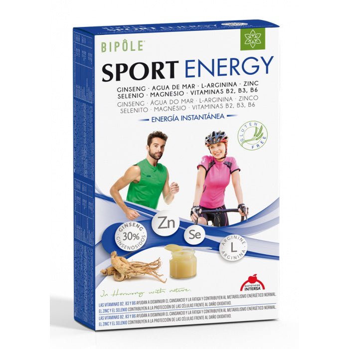 Bipole Jalea Real Sport Energy - 20 Ampollas. Dietéticos Intersa. Herbolario Salud Mediterranea