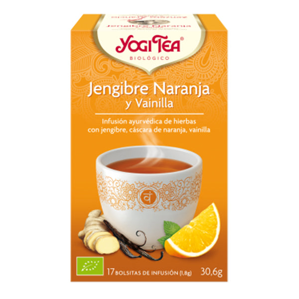 Jengibre, Naranja y Vainilla - 17 Filtros. Yogi Tea. Herbolario Salud Mediterranea