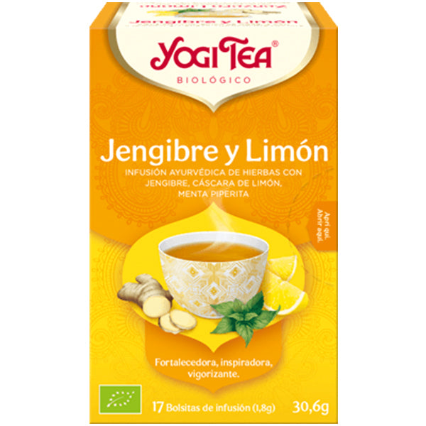 Jengibre y Limón - 17 Filtros. Yogi Tea. Herbolario Salud Mediterranea