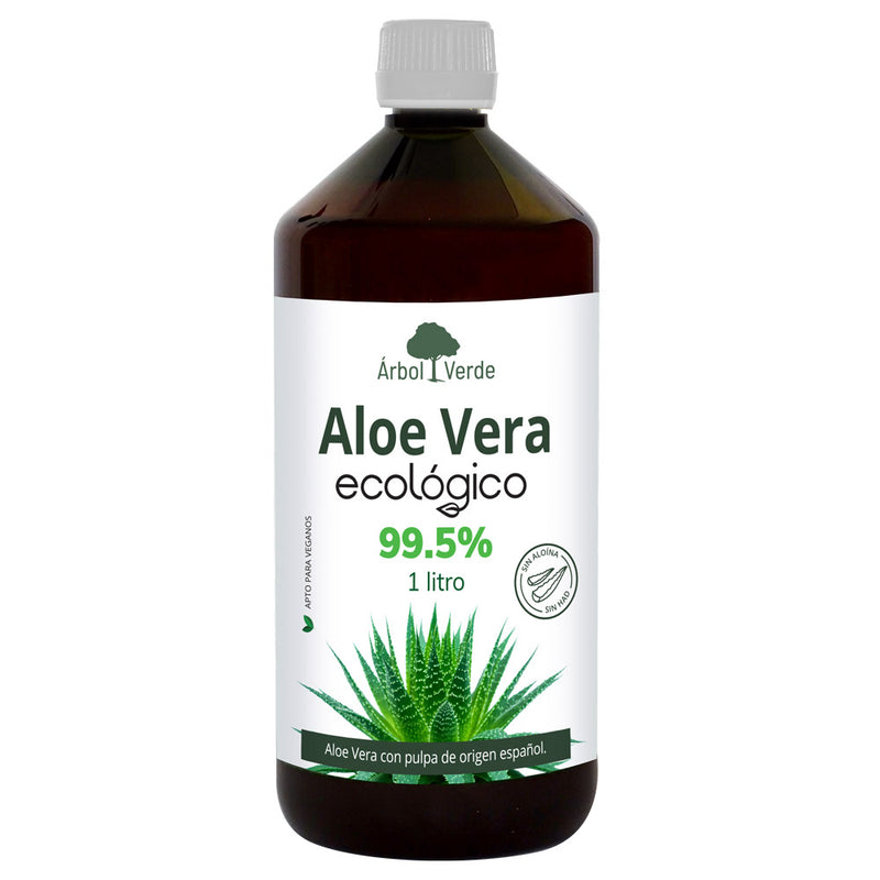 Aloe Vera con pulpa ECOLÓGICO - 1 Litro. Árbol Verde. Herbolario Salud Mediterránea