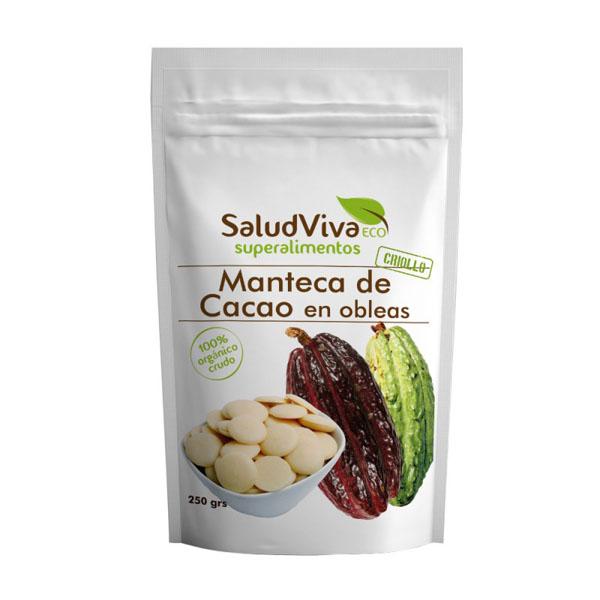 Manteca de Cacao en Obleas - 250 gr. Salud Viva. Herbolario Salud Mediterránea