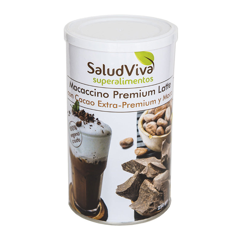 Macaccino Premium Latte con Cacao Extra-Premium y Maca - 250gr. Salud Viva. Herbolario Salud Mediterranea
