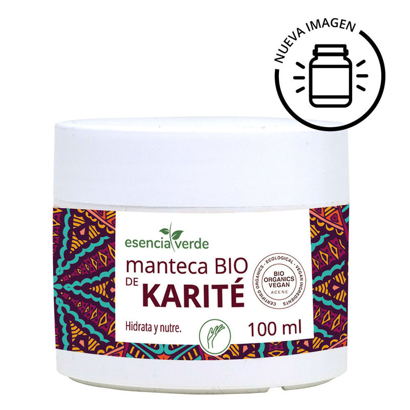 Manteca de Karité Esencia Verde. Manteca de karité de origen ecológico 100% natural.