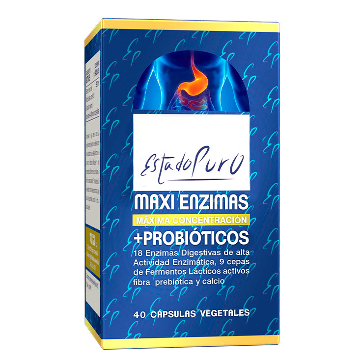 Maxi Enzimas + Probioticos - 40Cap. Estado Puro de Tongil