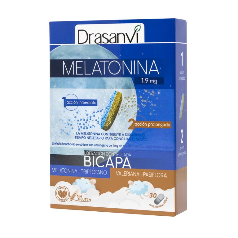 Melatonina Bicapa - 30 Comprimidos. Drasanvi. Herbolario Salud Mediterránea