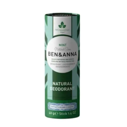 Desodorante Natural Stick. Menta - 40g. Ben & Anna. Herbolario Salud Mediterranea