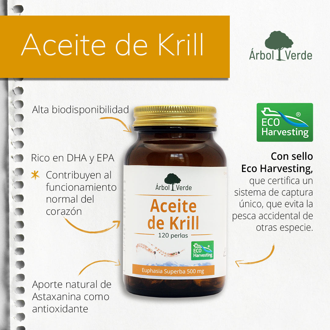 Monografico Aceite de Krill - 120 Perlas. Árbol Verde. Herbolario Salud Mediterranea