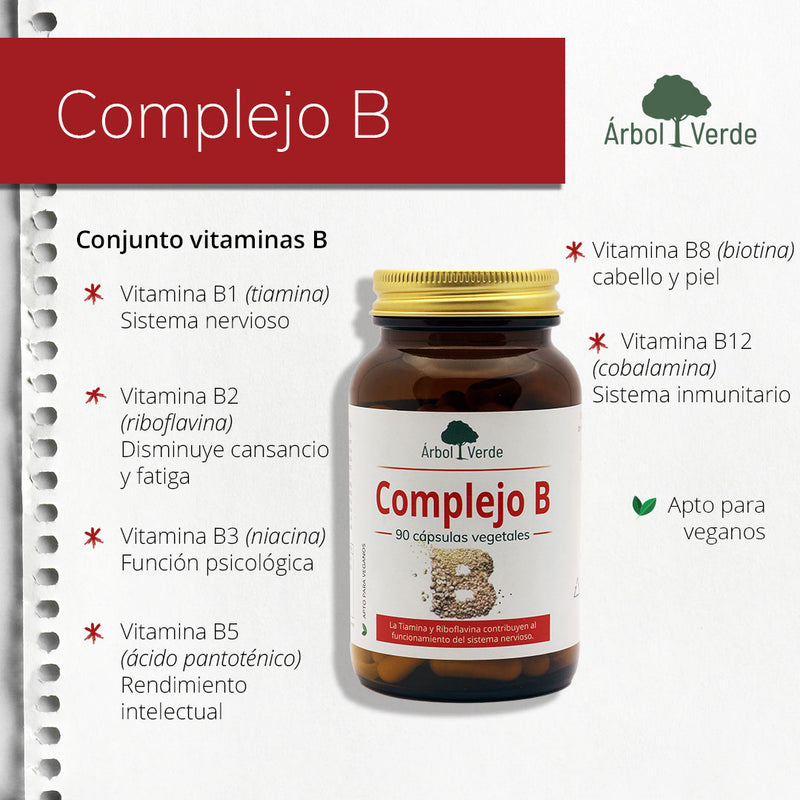 Monografico Complejo B - 90 Cápsulas Vegetales. Árbol Verde. Herbolario Salud Mediterránea