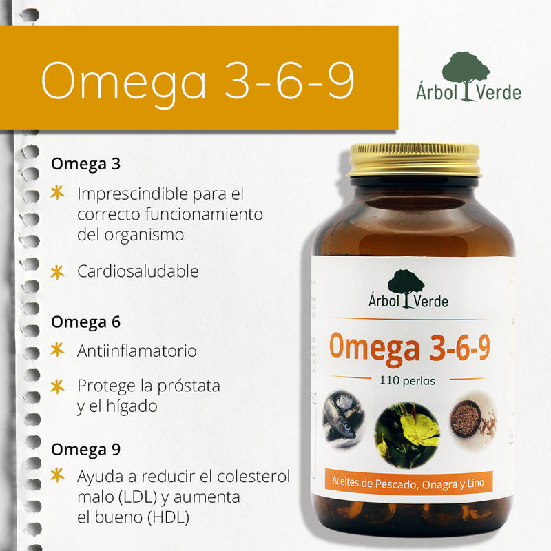 Monografico Omega 3,6,9 - 110 Perlas. Árbol Verde. Herbolario Salud Mediterránea