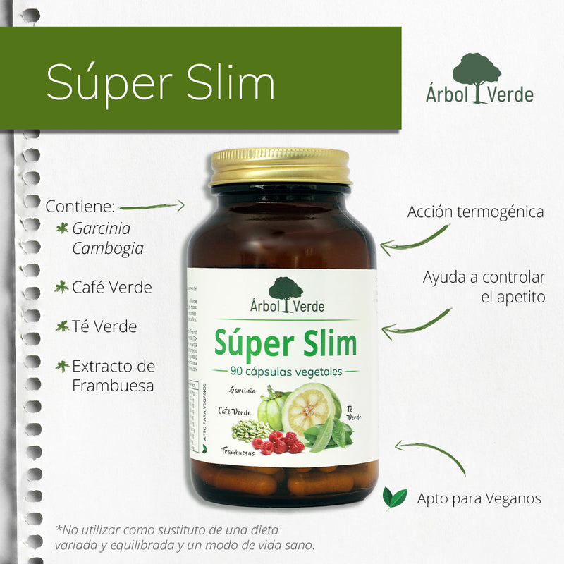 Monografico Súper Slim - 90 Cápsulas. Árbol Verde. Herbolario Salud Mediterranea