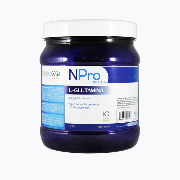 Npro L-Glutamina - 300 g. Npro Mibiota. Herbolario Salud Mediterránea