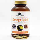 Bote y perlas de Omega 3,6,9 - 110 Perlas. Árbol Verde. Herbolario Salud Mediterránea