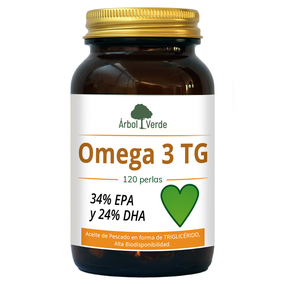 Omega 3 TG (con 34% EPA y 24% DHA) - 120 Perlas. Árbol Verde. Herbolario Salud Mediterranea