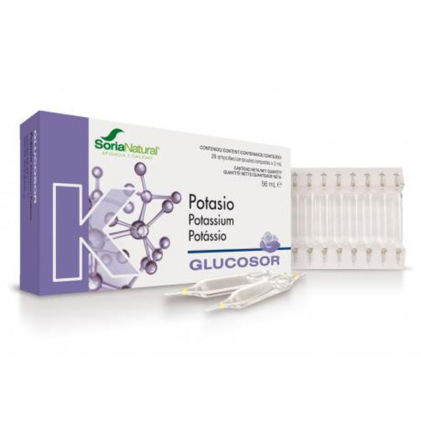 Glucosor Potasio - 28 Ampollas. Soria Natural. Herbolario Salud Mediterranea