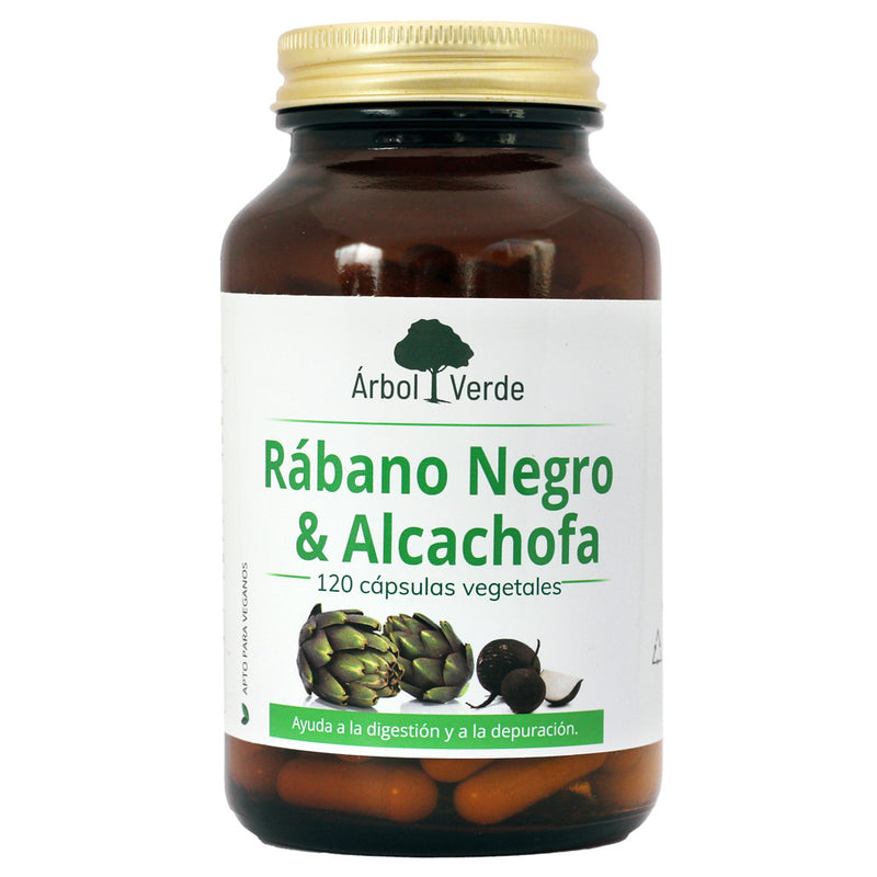 Rábano Negro & Alcachofa (Estandarizado) - 120 Cápsulas. Árbol Verde. Herbolario Salud Mediterránea