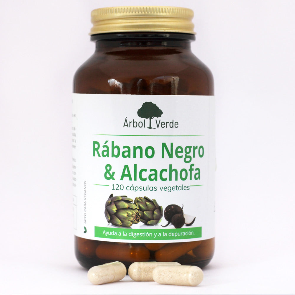 Rábano Negro & Alcachofa (Estandarizado) - 120 Cápsulas. Árbol Verde. Herbolario Salud Mediterránea