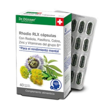 Rhodio RLX - 40 Cápsulas. Dr. Dunner. Herbolario Salud Mediterranea