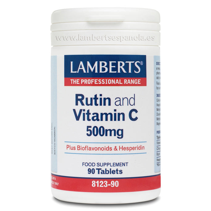 Rutina y Vitamina C 500 mg - 90 Tabletas. Lamberts. Herbolario Salud Mediterranea