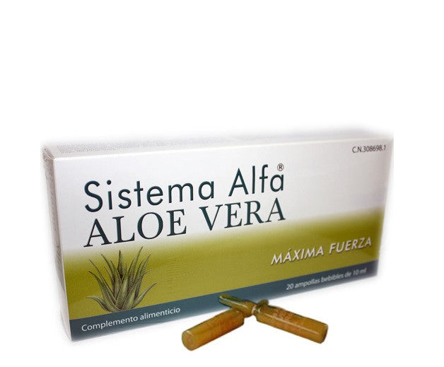 Aloe Vera - 20 ampollas de 10 ml. Sistema Alfa