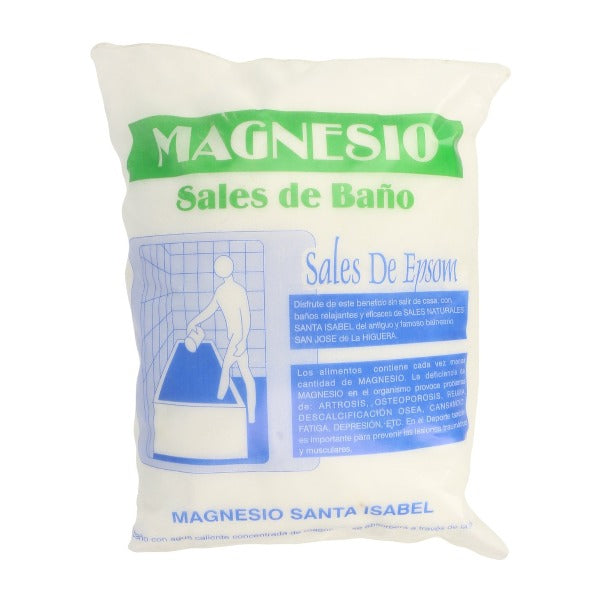 Sais de Magnésio Natural (Epsom) para banho - 2 kg. Santa Isabel