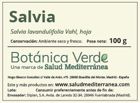 Salvia. Planta en bolsa - 100 gr. Botánica Verde