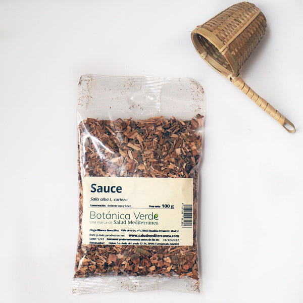 corteza de sauce planta medicinal Corteza de Sauce. Planta en bolsa