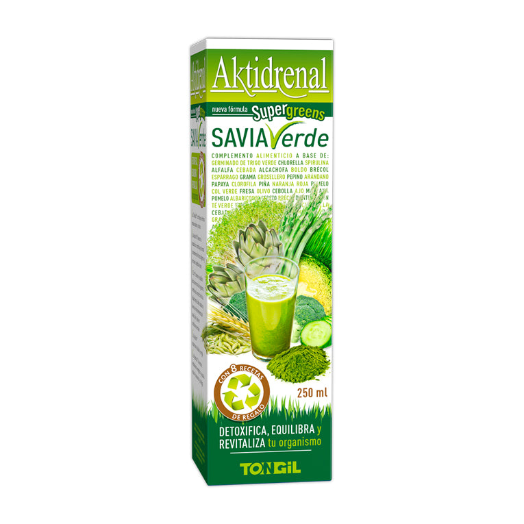 Aktidrenal Savia Verde - 250 ml. Tongil. Herbolario Salud Mediterránea