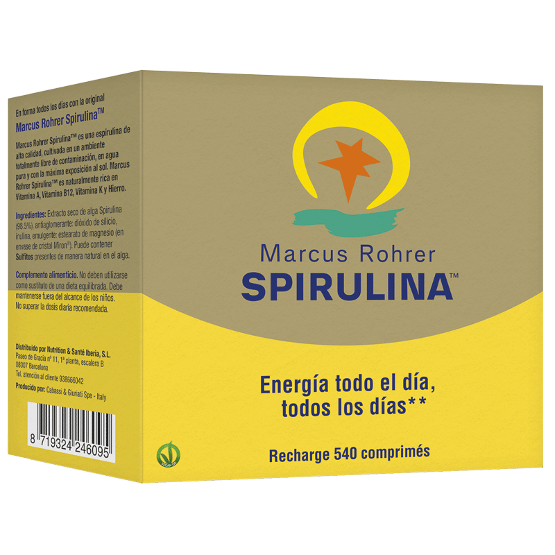 Spirulina - Recarga 180 Comprimidos. Marcus Rohrer. Herbolario Salud Mediterranea