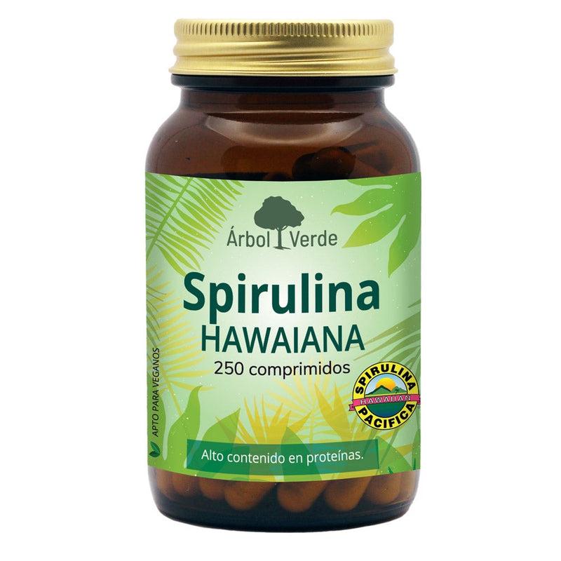 Spirulina Hawaiana - 250 Comprimidos. Árbol Verde. Herbolario Salud Mediterranea