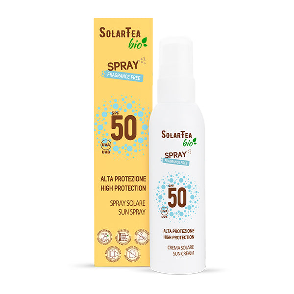 Spray Solar Protección Alta SPF 50+ - 100 ml. Solar TEA. Herbolario Salud Mediterranea