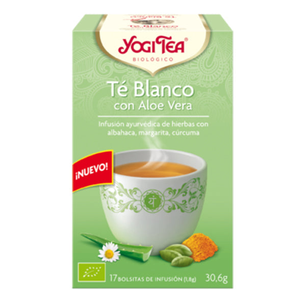 Té Blanco con Aloe Vera - 17 Bolsitas. Yogi Tea. Herbolario Salud Mediterranea