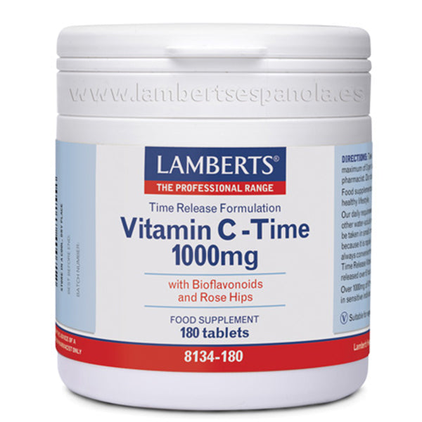 Vitamina C Time 1000 mg - 180 Cápsulas. Lamberts. Herbolario Salud Mediterranea