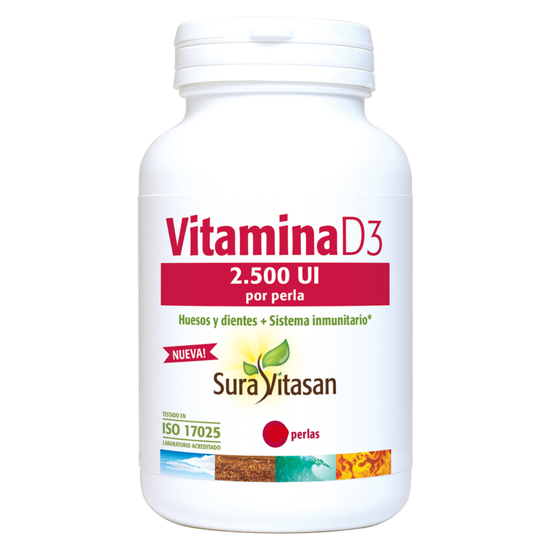 Vitamina D3 2.500 UI - 60 Perlas. Sura Vitasan. Herbolario Salud Mediterranea