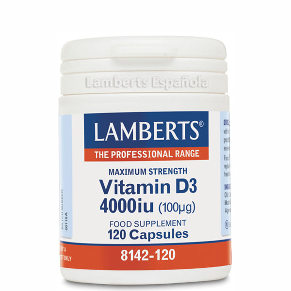 Vitamina D3 4000 IU (100µg), Lamberts. Herbolario Salud Mediterranea