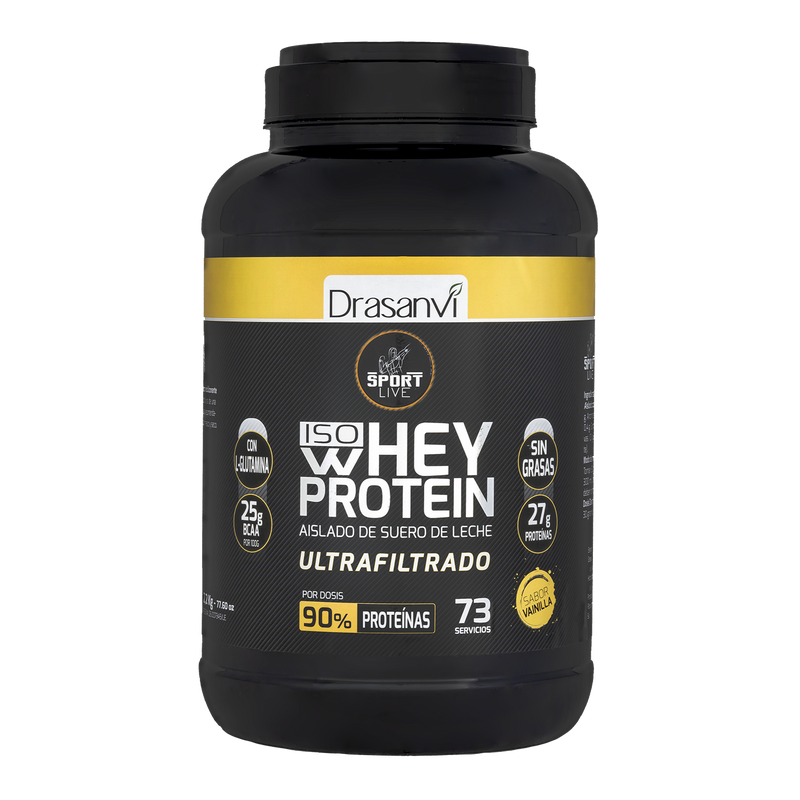 Whey Protein Aislado Sabor Vainilla 2,2 Kg Sport Live Drasanvi. Herbolario Salud Mediterranea