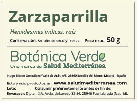 Zarzaparrilla en raíz. Planta en bolsa - 100 gr. Botánica Verde