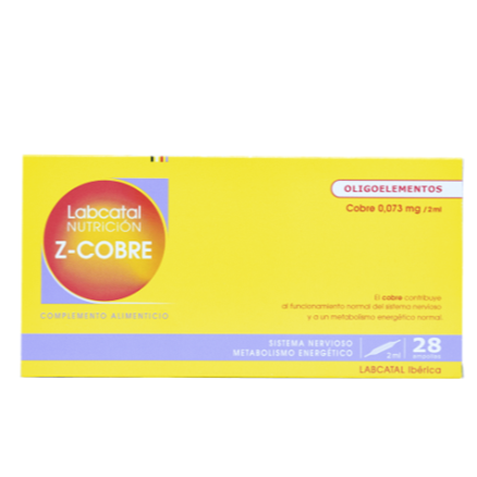 Labcatal Zinc - Cobre - 28 Ampollas. Labcatal. Herbolario Salud Mediterranea