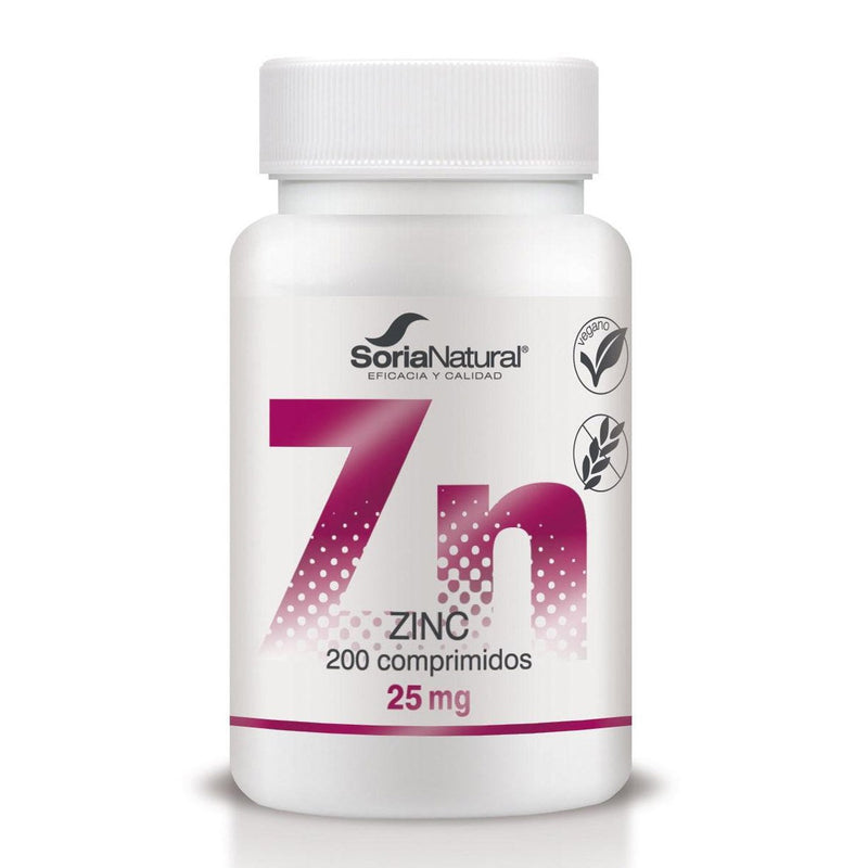 Zinc liberación sostenida - 200 Comprimidos. Soria Natural. Herbolario Salud Mediterranea