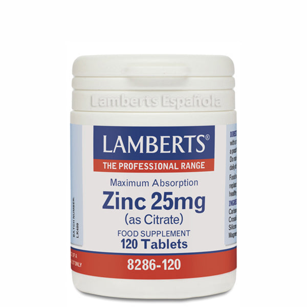 Zinc 25 mg - 120 Tabletas. Lamberts