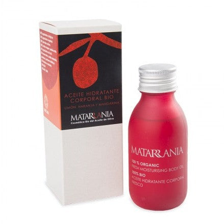 Aceite Hidratante Corporal Limón, Naranja y Mandarina 100% BIO - 100 ml. Matarrania. Herbolario Salud Mediterranea