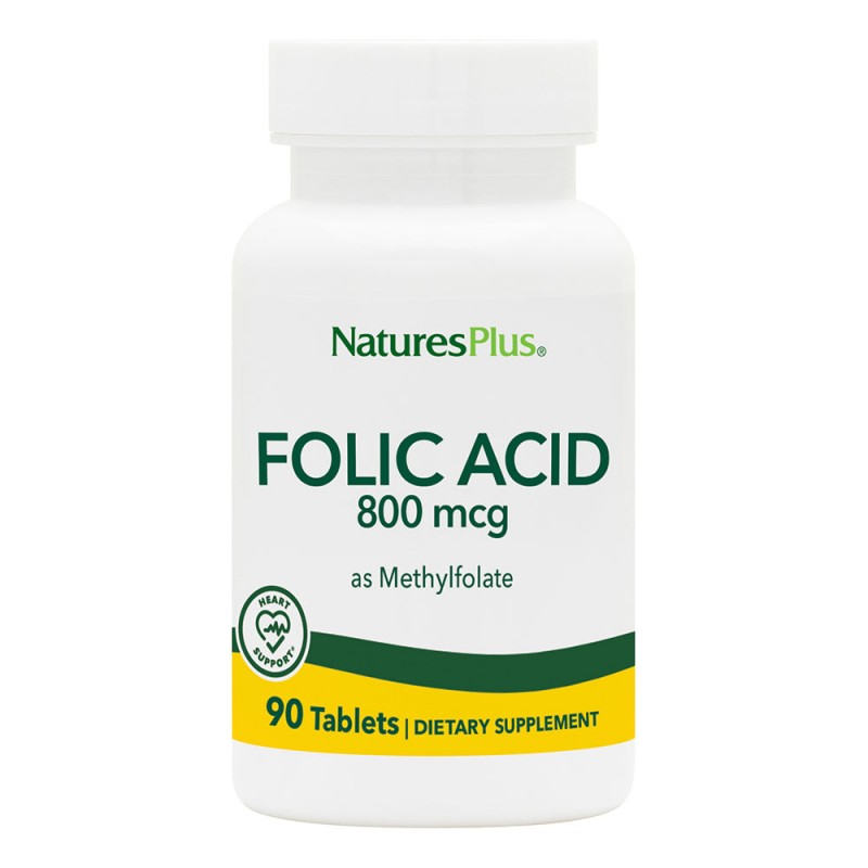 Acido Folico 800 mcg - 90 Comprimidos. Natures Plus. Herbolario Salud Mediterranea