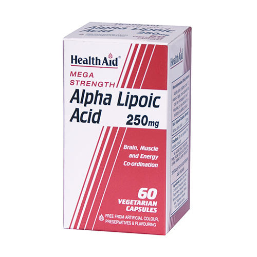 Ácido Alfa Lipoico 250 mg - 60 Cápsulas. Health Aid. Herbolario Salud Mediterránea
