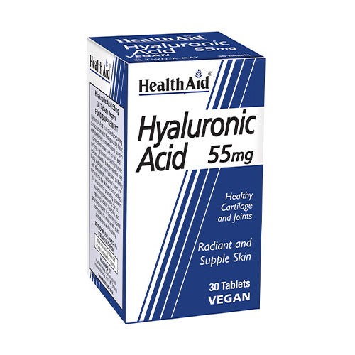 Ácido hialurónico 55 mg - 30 Comprimidos. Health Aid. Herbolario Salud Mediterránea
