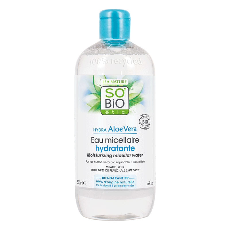 Agua Micelar Hidratante Aloe Vera BIO - 500 ml. SOBIO étic. Herbolario Salud Mediterránea