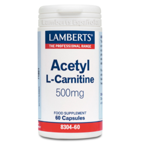 Acetil L-Carnitina 500 mg - 60 Capsulas. Lamberts.  Herbolario Salud Mediterranea